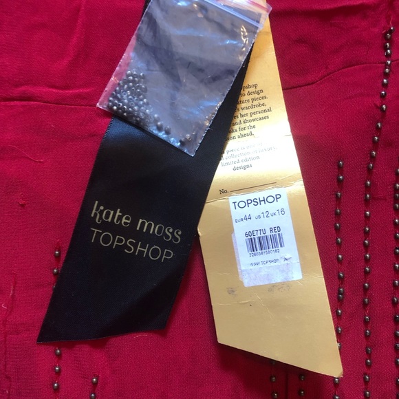 Kate Moss for Topshop Red Flapper Dress US 12 - Picture 4 of 13